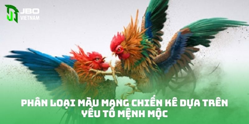 Phân loại màu mạng chiến kê dựa trên yếu tố mệnh Mộc